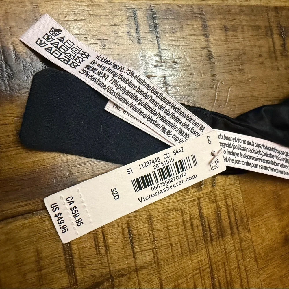 Victoria's Secret Classic Lightly Lined Demi Black Bra Mul Sizes. NWT